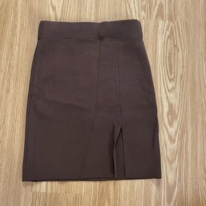 Lioness Brown Mini Skirt with Slit in Brown Size XS